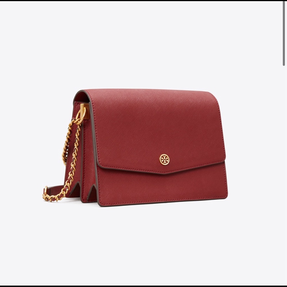 Tory Burch Red Saffiano Flapbag